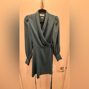 Babaton Teal Long Sleeve Dress